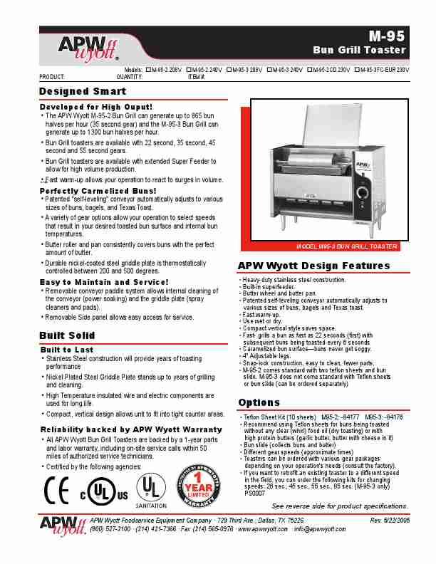 APW Wyott Toaster M-95-2CD 230V-page_pdf